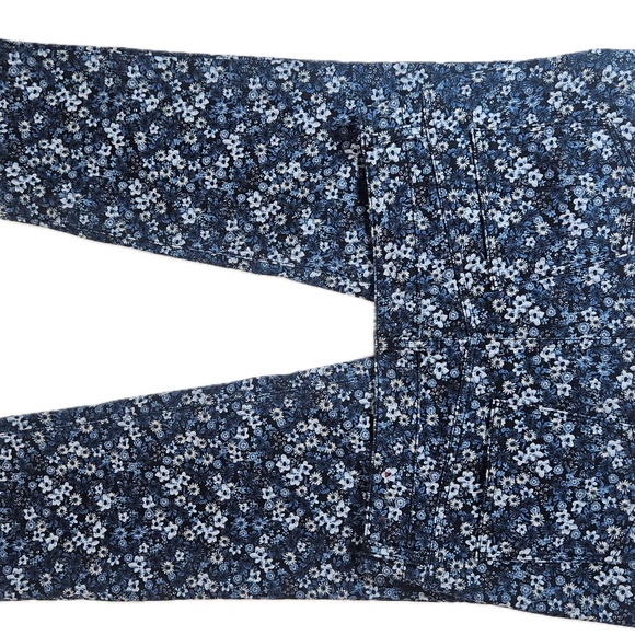 Talbots Jeans Womens 14P Blue Floral Ankle Stretch Petite Simply Flattering - Picture 6 of 6